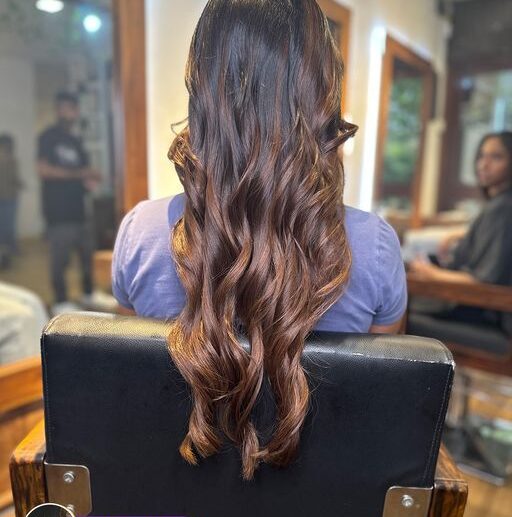 hair coloring at hair me by Anushka in Havelock town Colombo.