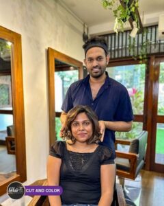 Hair cut and color by Anushka at Havelock road colombo 5. Ladies hair salon coloring and blow dry.