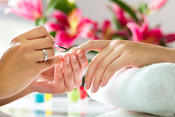 Manucure at the nail spa. havelock town Colombo 5. Nail art and gel nails.